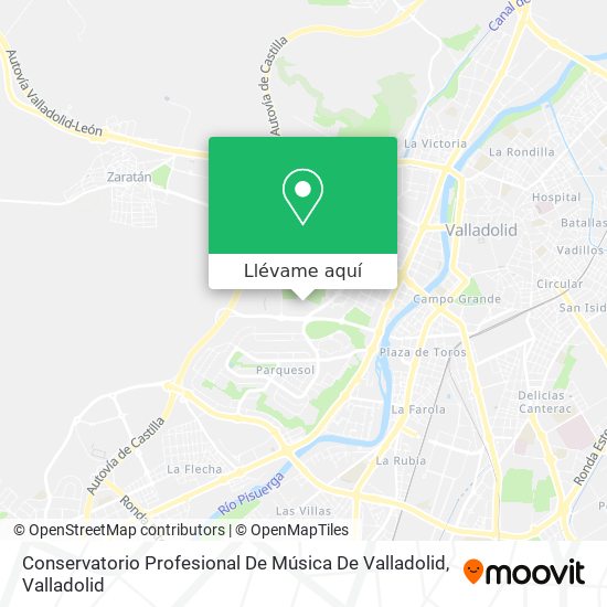 Mapa Conservatorio Profesional De Música De Valladolid