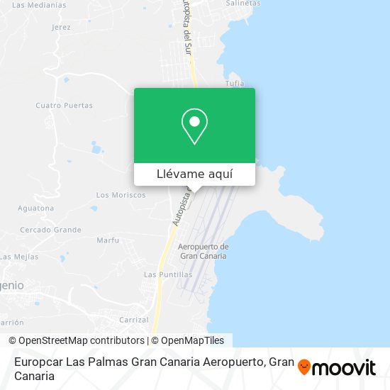 Mapa Europcar Las Palmas Gran Canaria Aeropuerto