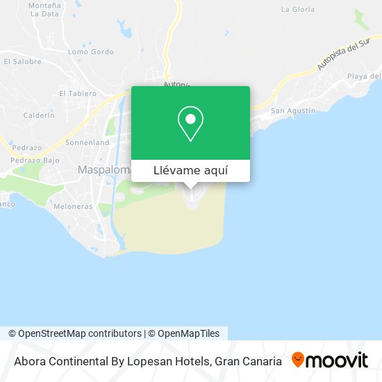 Mapa Abora Continental By Lopesan Hotels