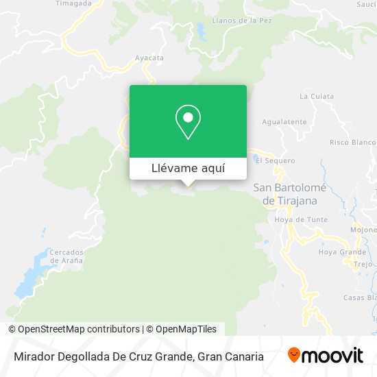 Mapa Mirador Degollada De Cruz Grande