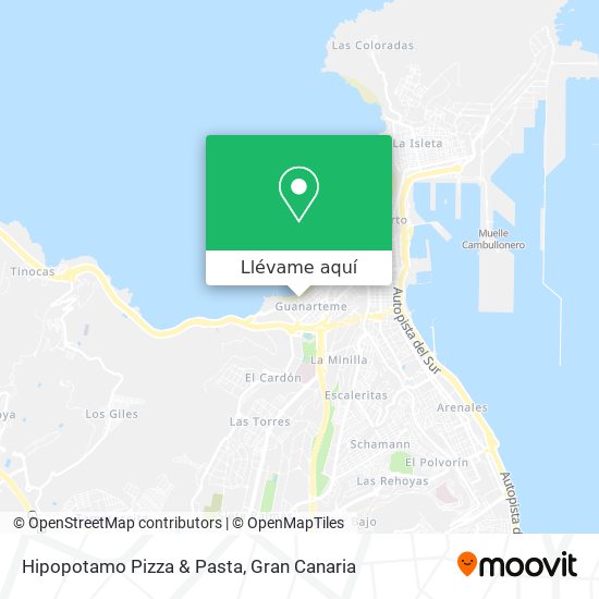 Mapa Hipopotamo Pizza & Pasta