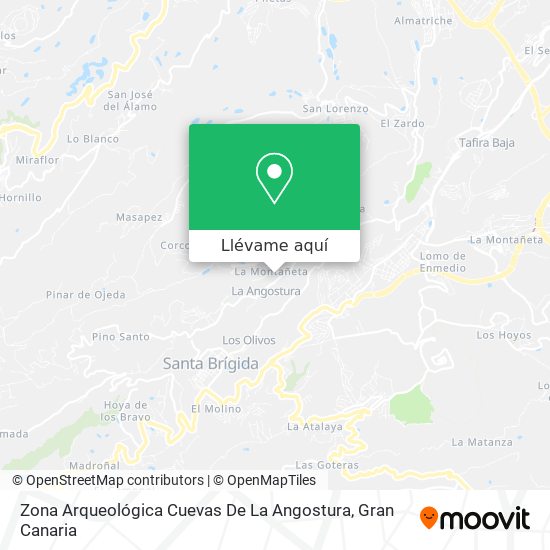 Mapa Zona Arqueológica Cuevas De La Angostura