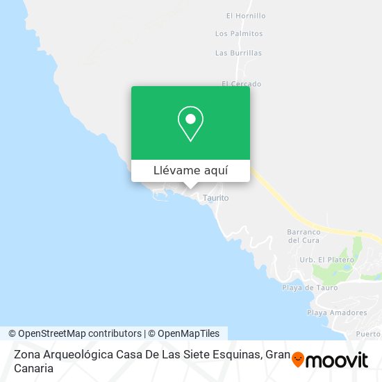 Mapa Zona Arqueológica Casa De Las Siete Esquinas