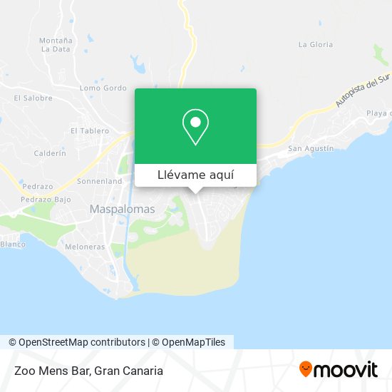 Mapa Zoo Mens Bar