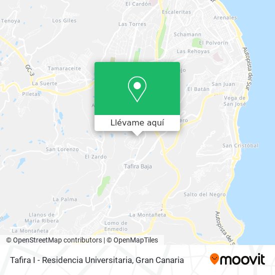 Mapa Tafira I - Residencia Universitaria