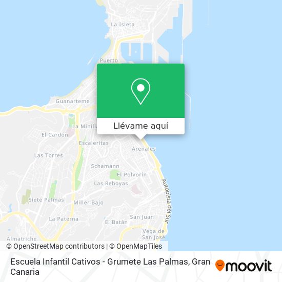 Mapa Escuela Infantil Cativos - Grumete Las Palmas