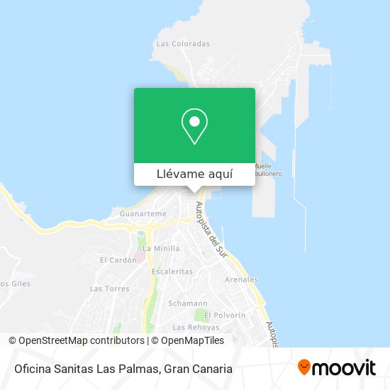 Mapa Oficina Sanitas Las Palmas