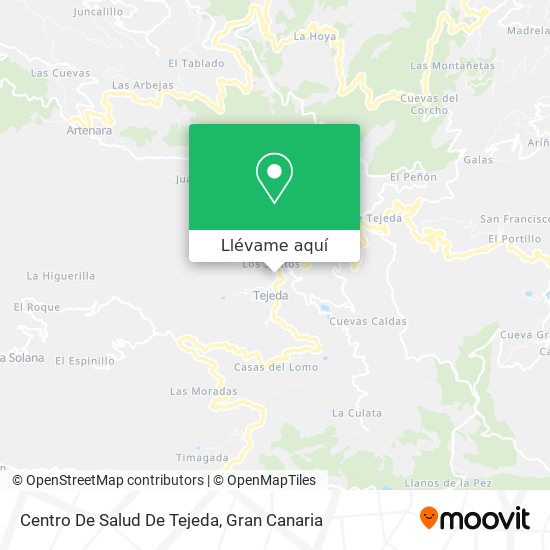 Mapa Centro De Salud De Tejeda