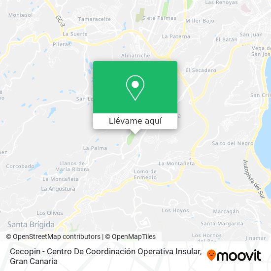Mapa Cecopin - Centro De Coordinación Operativa Insular