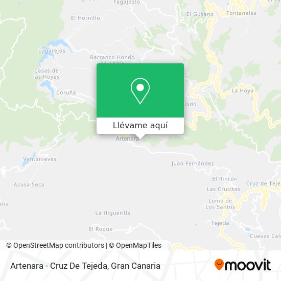 Mapa Artenara - Cruz De Tejeda