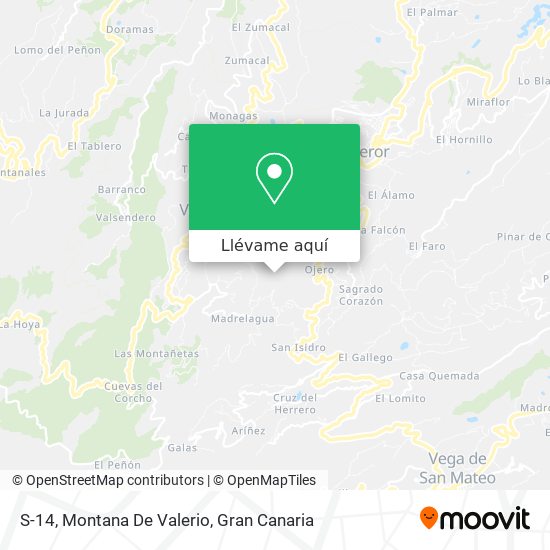 Mapa S-14, Montana De Valerio