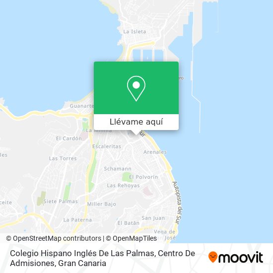 Mapa Colegio Hispano Inglés De Las Palmas, Centro De Admisiones