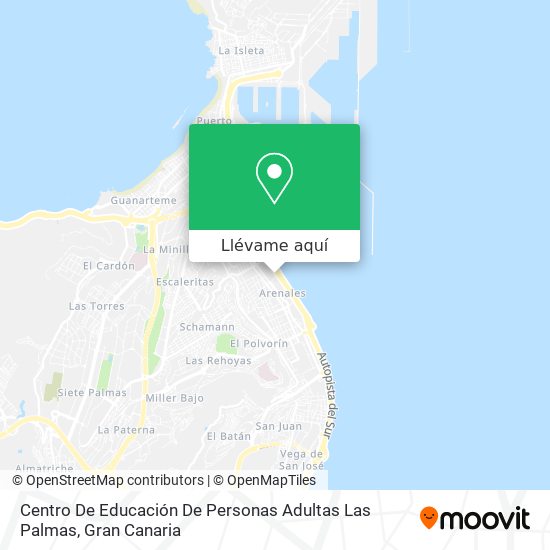Mapa Centro De Educación De Personas Adultas Las Palmas