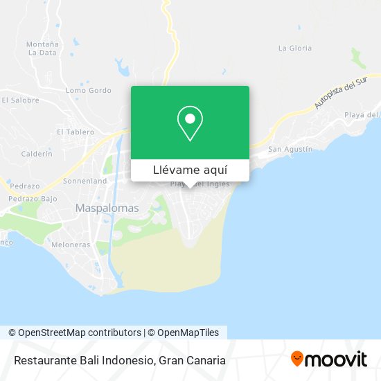 Mapa Restaurante Bali Indonesio