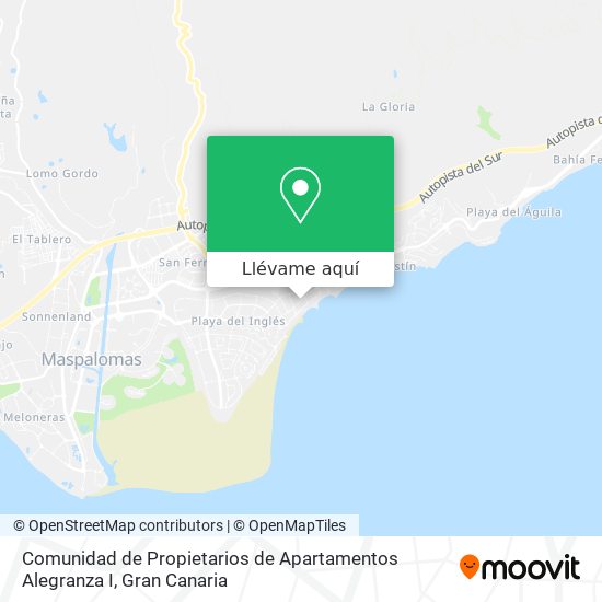 Mapa Comunidad de Propietarios de Apartamentos Alegranza I