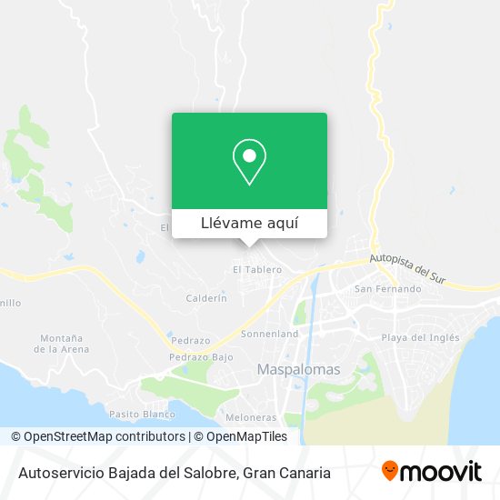 Mapa Autoservicio Bajada del Salobre