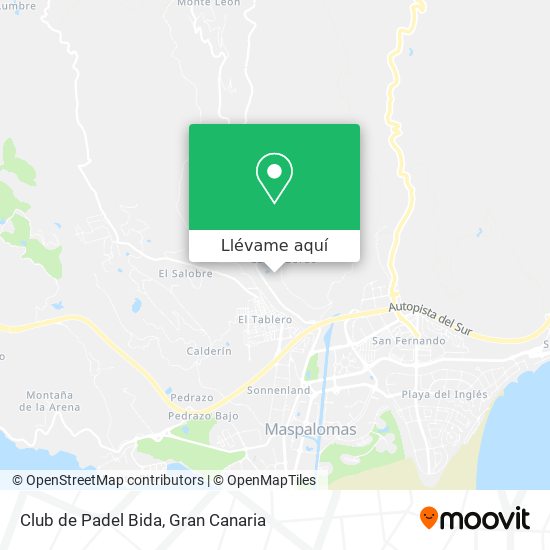 Mapa Club de Padel Bida