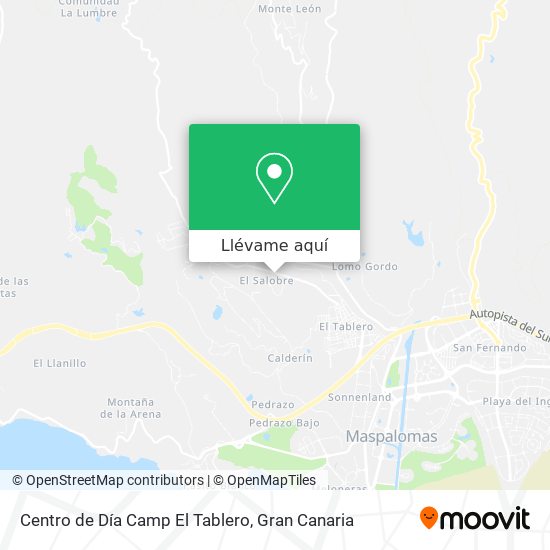 Mapa Centro de Día Camp El Tablero