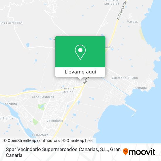 Mapa Spar Vecindario Supermercados Canarias, S.L.