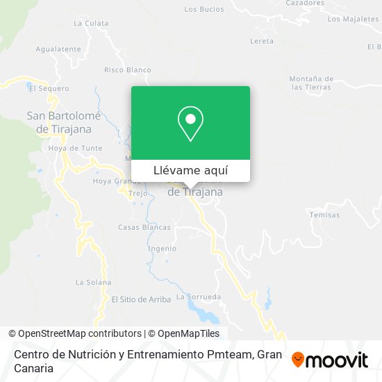 Mapa Centro de Nutrición y Entrenamiento Pmteam
