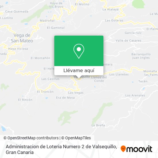 Mapa Administracion de Loteria Numero 2 de Valsequillo