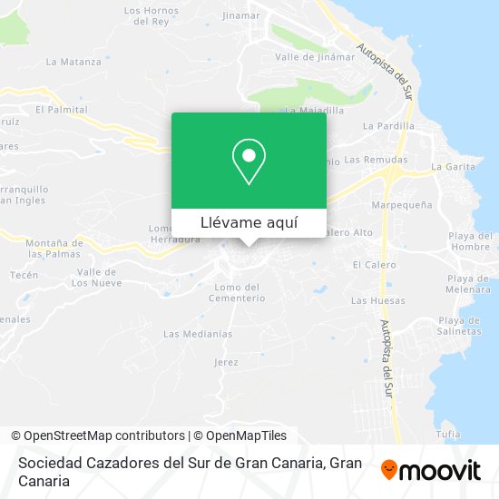 Mapa Sociedad Cazadores del Sur de Gran Canaria