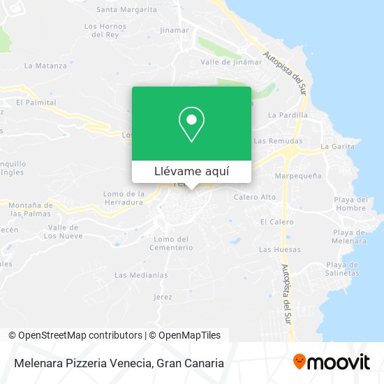 Mapa Melenara Pizzeria Venecia