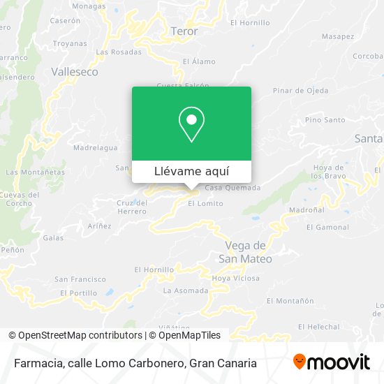 Mapa Farmacia, calle Lomo Carbonero
