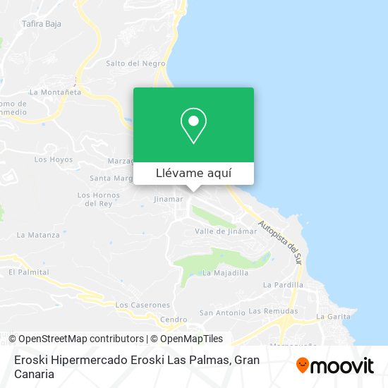 Mapa Eroski Hipermercado Eroski Las Palmas