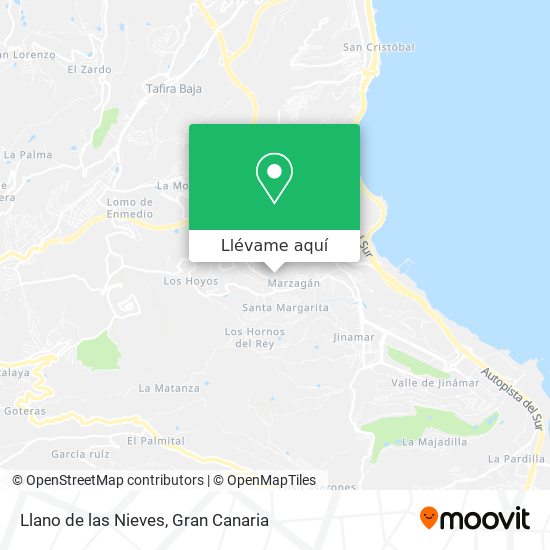 Mapa Llano de las Nieves