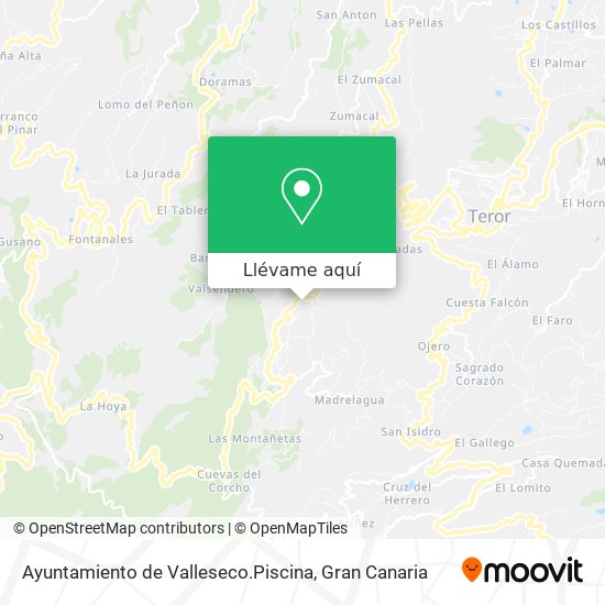 Mapa Ayuntamiento de Valleseco.Piscina