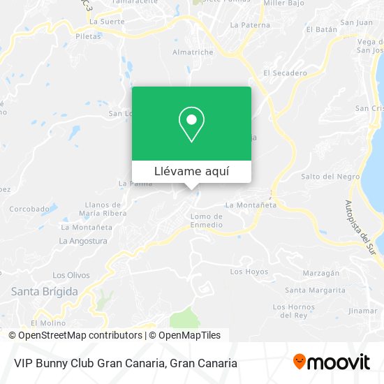 Mapa VIP Bunny Club Gran Canaria