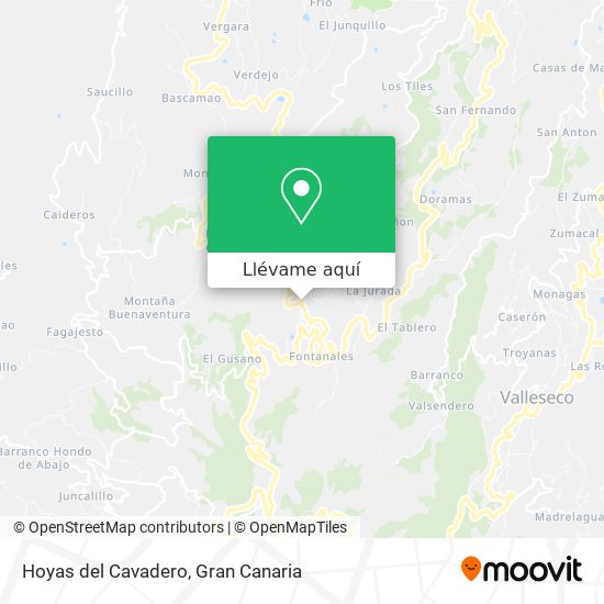 Mapa Hoyas del Cavadero
