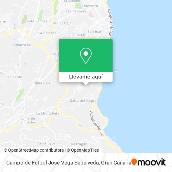 Mapa Campo de Fútbol José Vega Sepúlveda