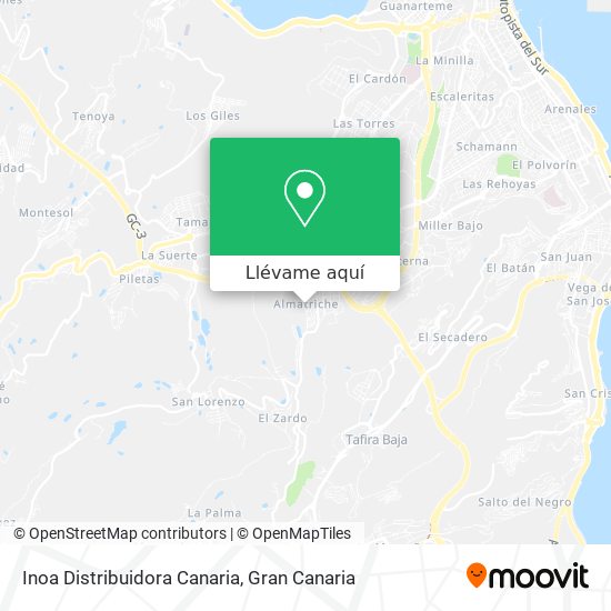 Mapa Inoa Distribuidora Canaria