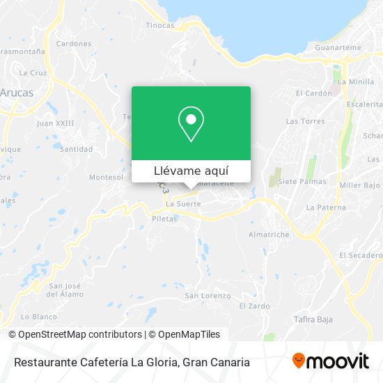 Mapa Restaurante Cafetería La Gloria