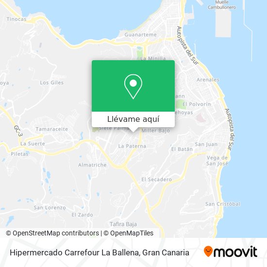 Mapa Hipermercado Carrefour La Ballena