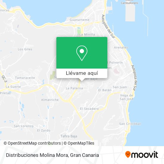 Mapa Distribuciones Molina Mora