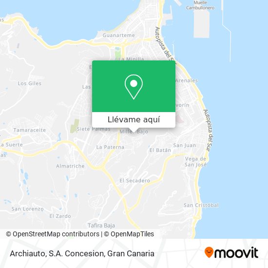 Mapa Archiauto, S.A. Concesion