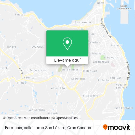 Mapa Farmacia, calle Lomo San Lázaro