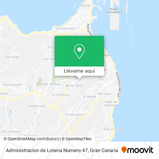 Mapa Administracion de Loteria Numero 47
