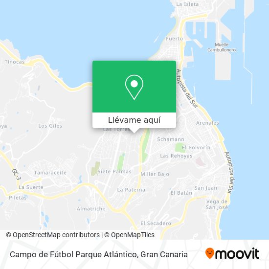 Mapa Campo de Fútbol Parque Atlántico