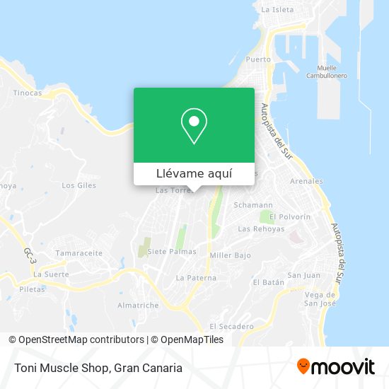 Mapa Toni Muscle Shop