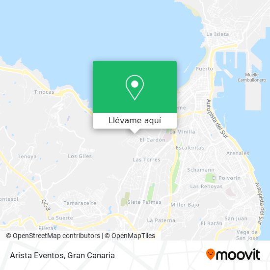 Mapa Arista Eventos
