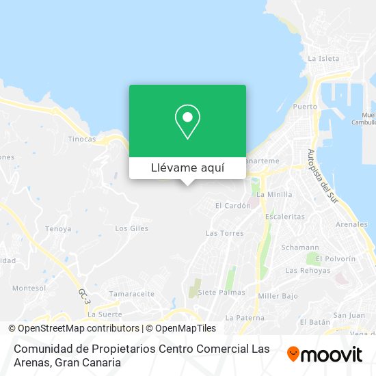 Mapa Comunidad de Propietarios Centro Comercial Las Arenas