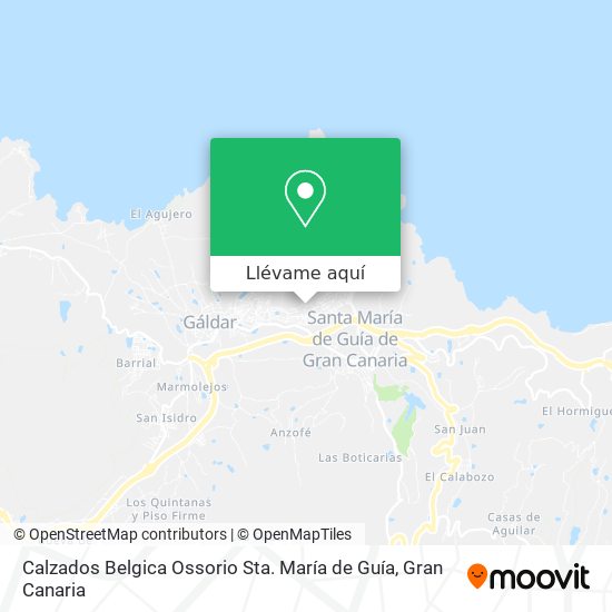 Mapa Calzados Belgica Ossorio Sta. María de Guía