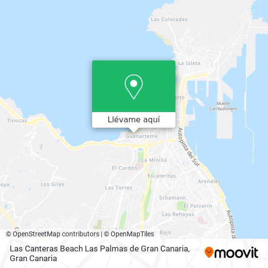 Mapa Las Canteras Beach Las Palmas de Gran Canaria