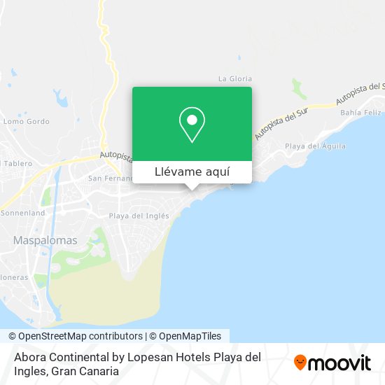Mapa Abora Continental by Lopesan Hotels Playa del Ingles