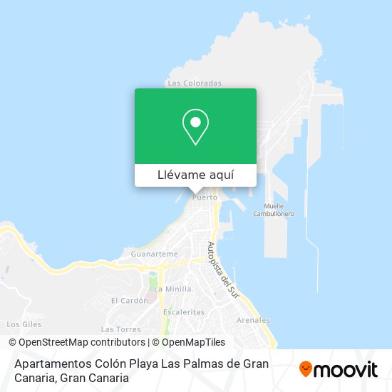 Mapa Apartamentos Colón Playa Las Palmas de Gran Canaria