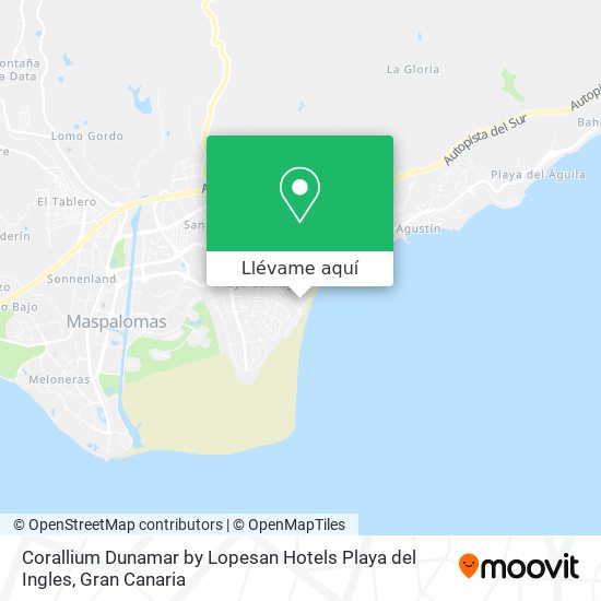 Mapa Corallium Dunamar by Lopesan Hotels Playa del Ingles